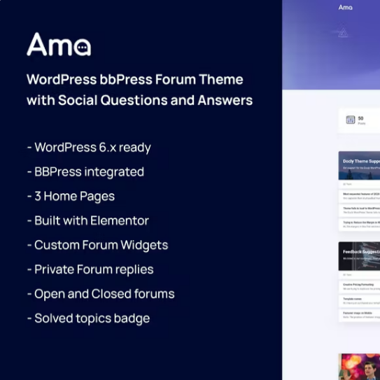 AMA – WordPress bbPress Forum Teması