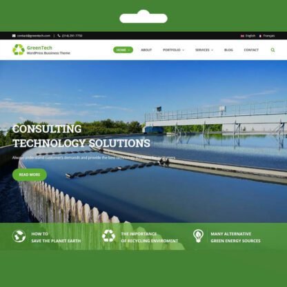 GreenTech Premium WordPress Teknoloji Teması