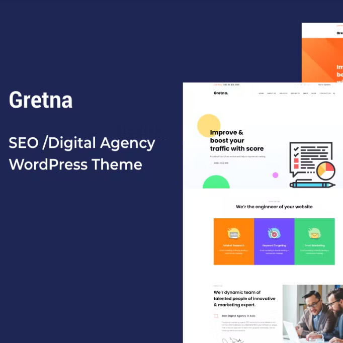 Gretna – SEO / Dijital Ajans WordPress Teması