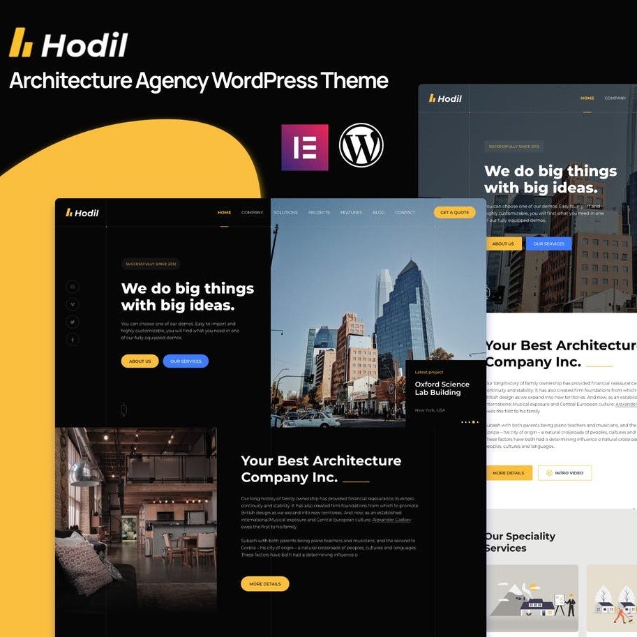 Hodil – Mimarlık Ajansı WordPress Teması